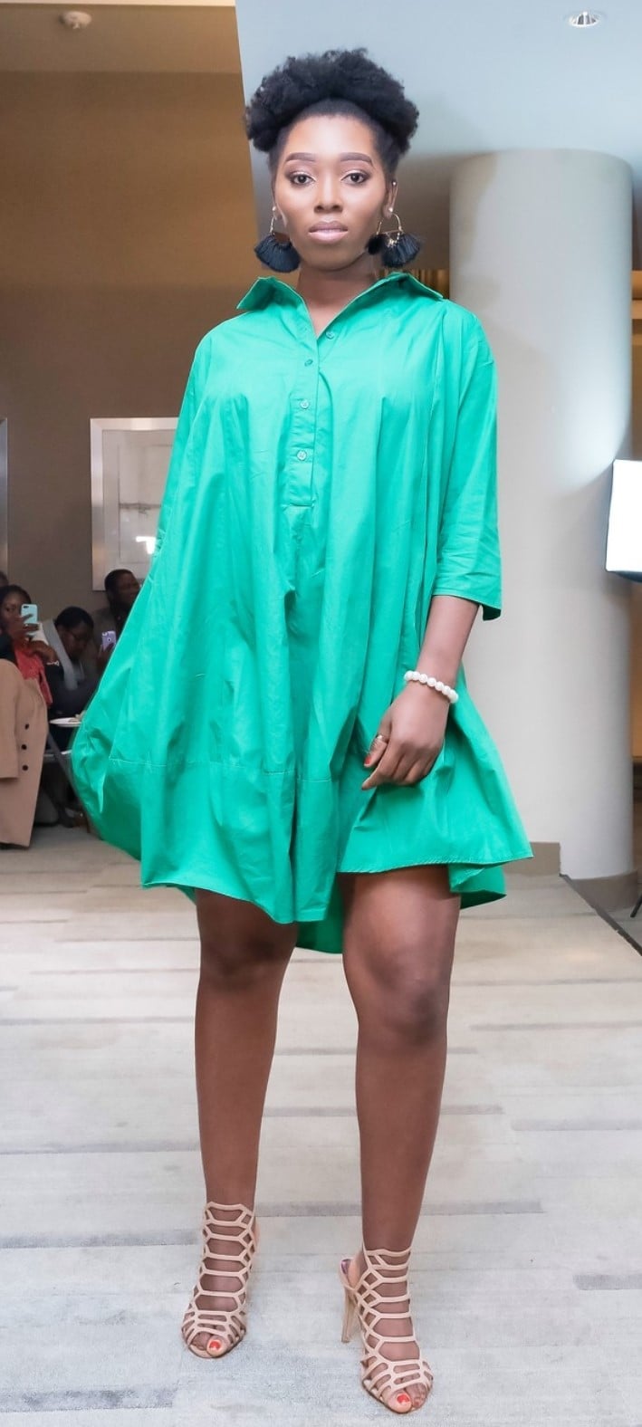 Green Ballon Dress