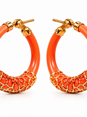 Peach earrings