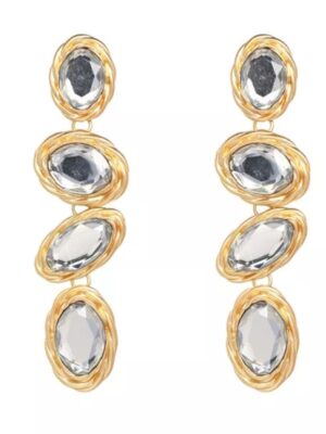 White long tiered earring