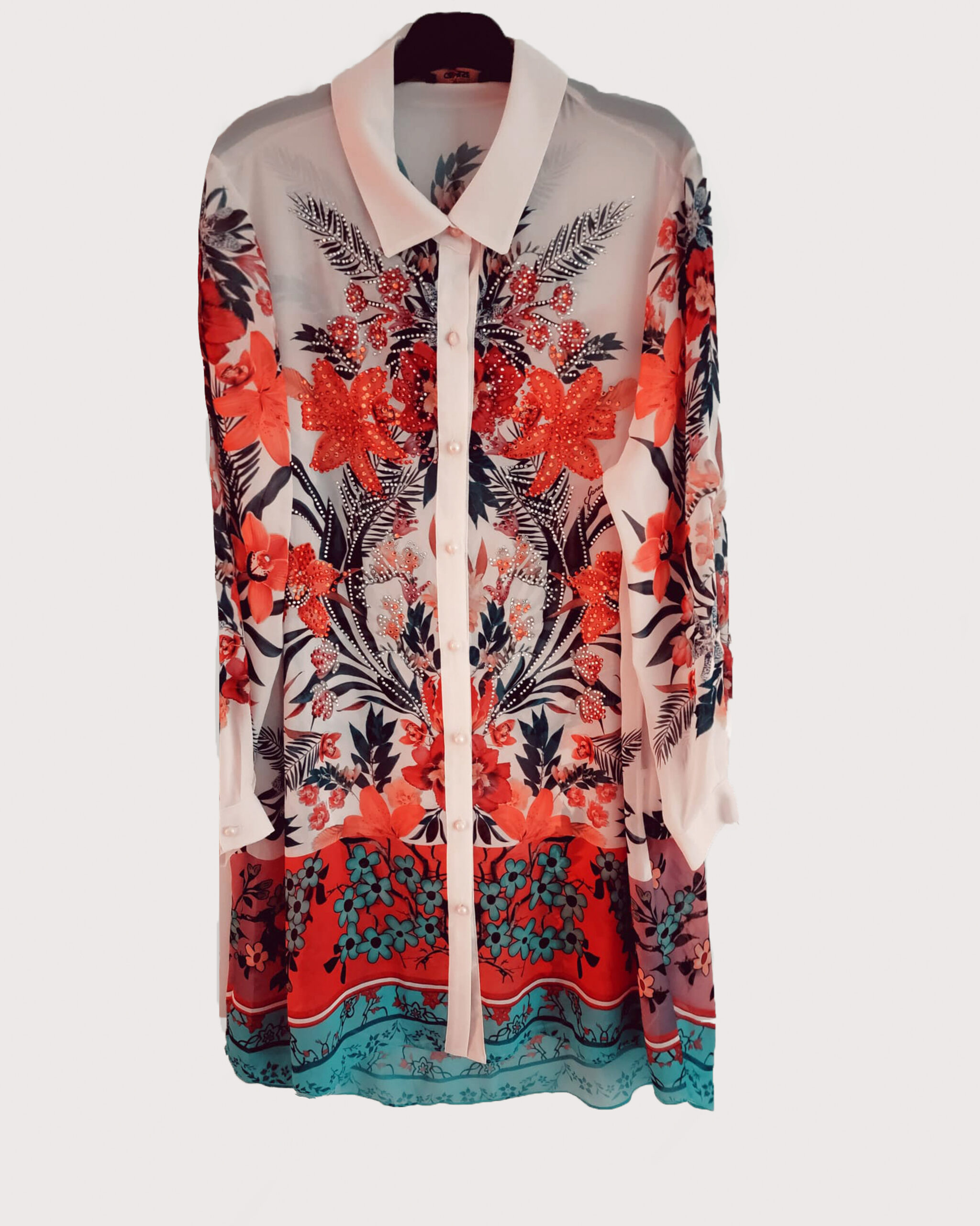 floral  shirt chiffon12