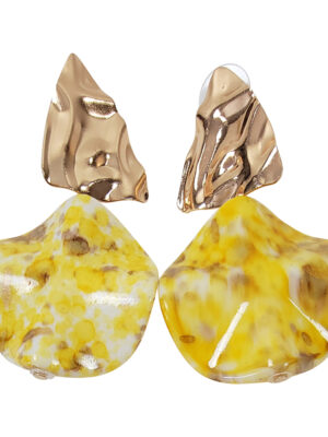 Arylic Gold and Yellow Drop earrings