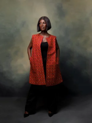 Embelished Sleeveless Kimono