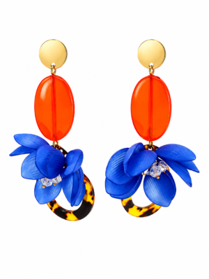 Layered Floral Motif Earrings