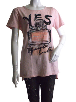 Pink European Emblished T shirt