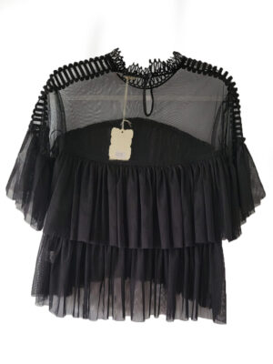European Tulle sheer top